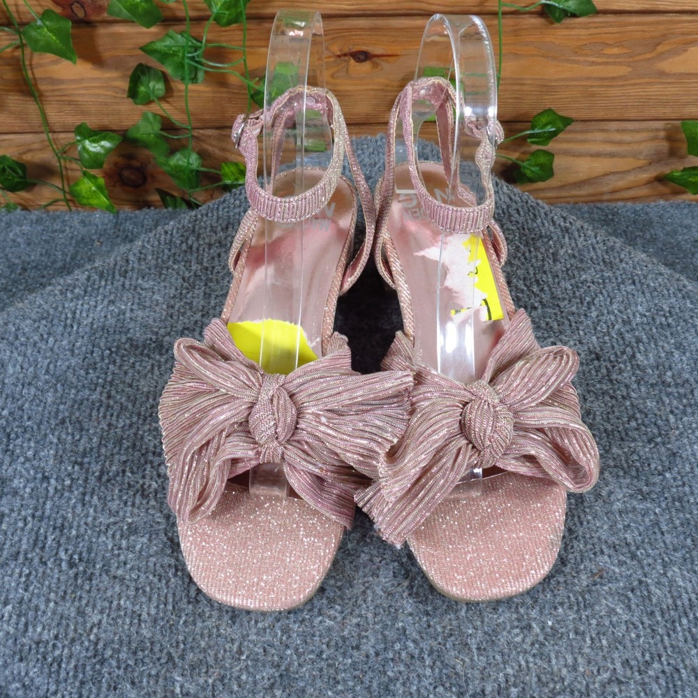 Madden NYC Girls Bow Ankle Strap Dress Sandals Size 4 Special Occasion Pink - Picture 2 of 8